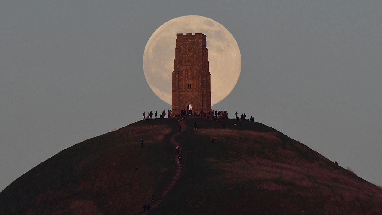 A blood moon appears behind St. Michael's tower -- Here’s a List of All Visible Celestial Events for 2023