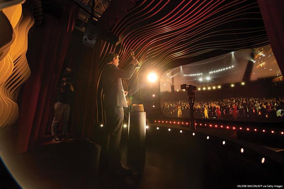 A guest is seen at the Oscars Experience during the Academy Museum of Motion Pictures