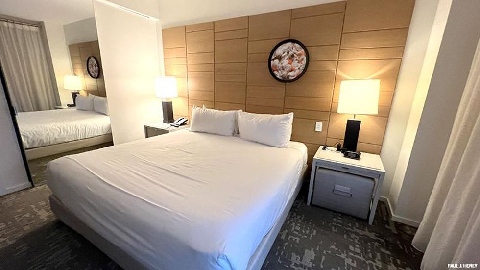 A room at the 21c Museum Hotel Cincinnati