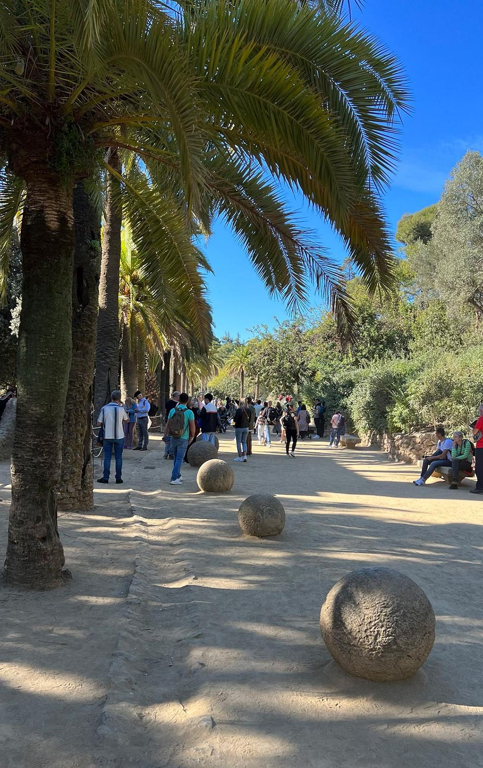 A rosary-lined pathway in Park G\u00fcell