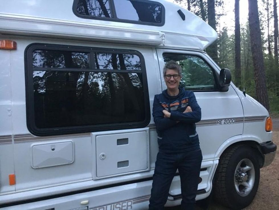 A solo traveler finds companionship \u2014 and Jell-O wrestling \u2014 while camping with other lesbians.