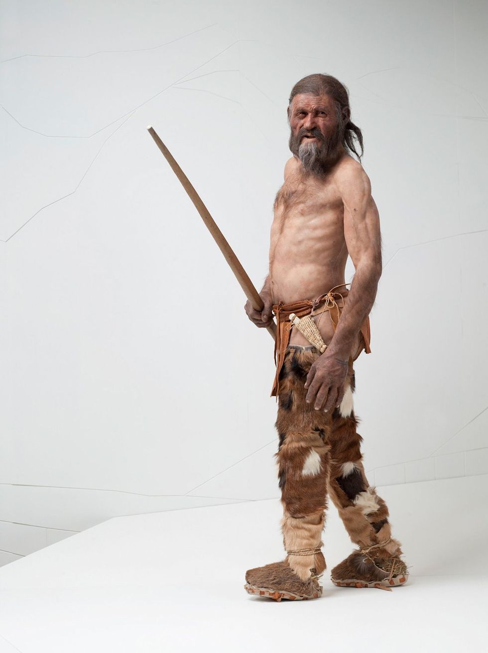 A very sexy new \u00d6tzi the Iceman on display at the South Tyrol Museum of Archaeology in Italy.