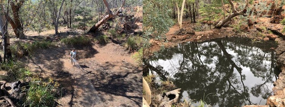 A waterhole being restored in central Queensland