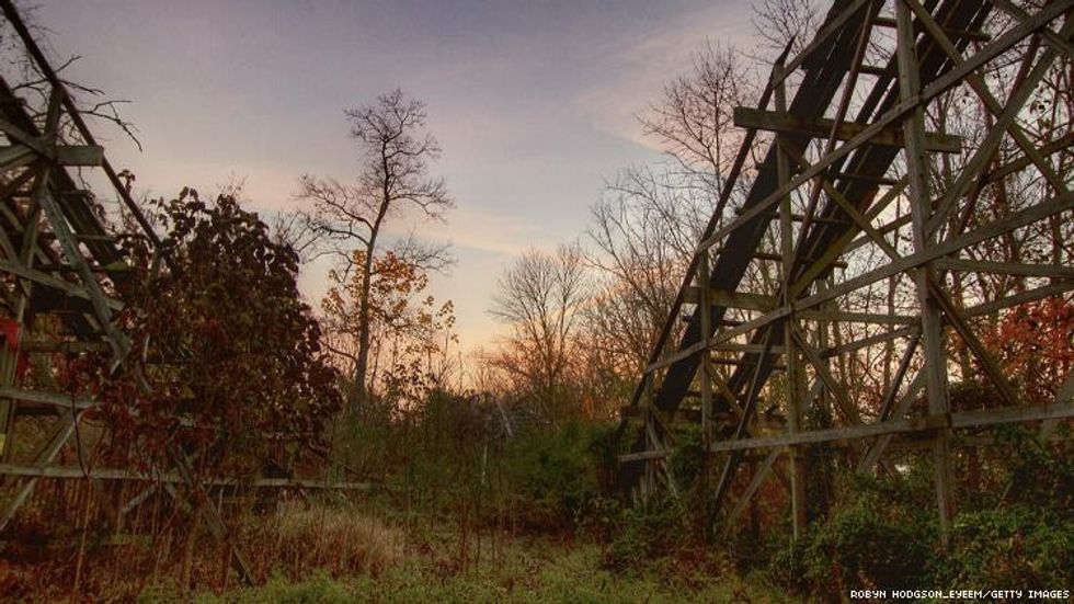 Abandoned roller coaster