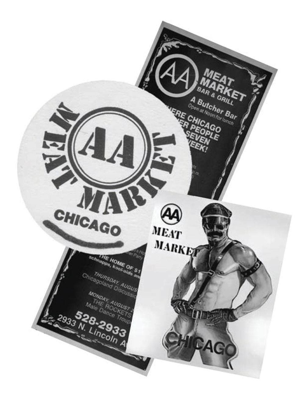 Ads from Meat Market gay bar in Chicago