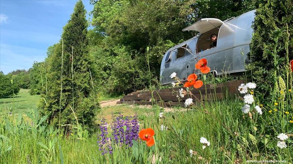 Airstream on the French property