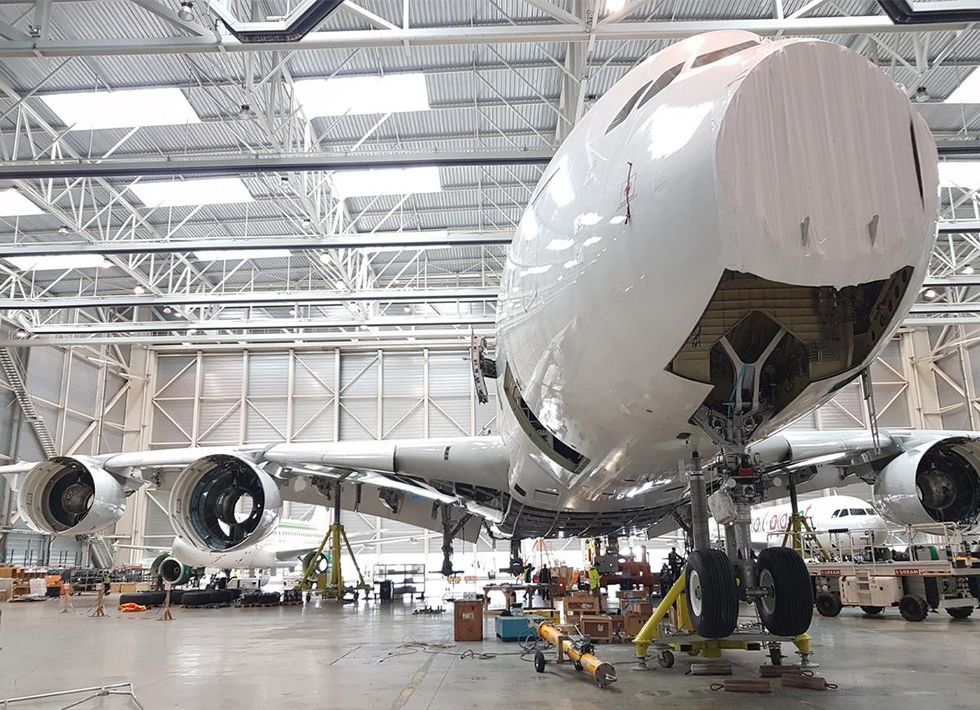 An Airbus A380 is recycled