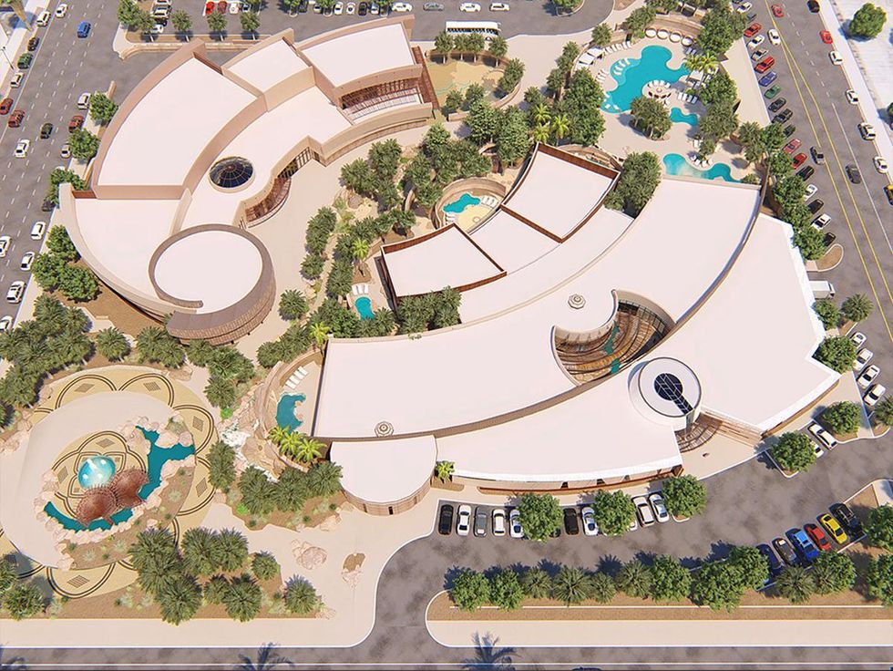 Artist rendering of the Agua Caliente Cultural Plaza in Palm Springs