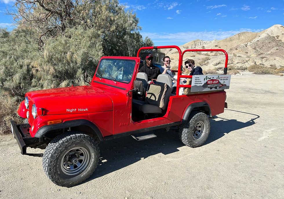 Author\u2019s family on Red Jeep Tour of San Andreas fault zone