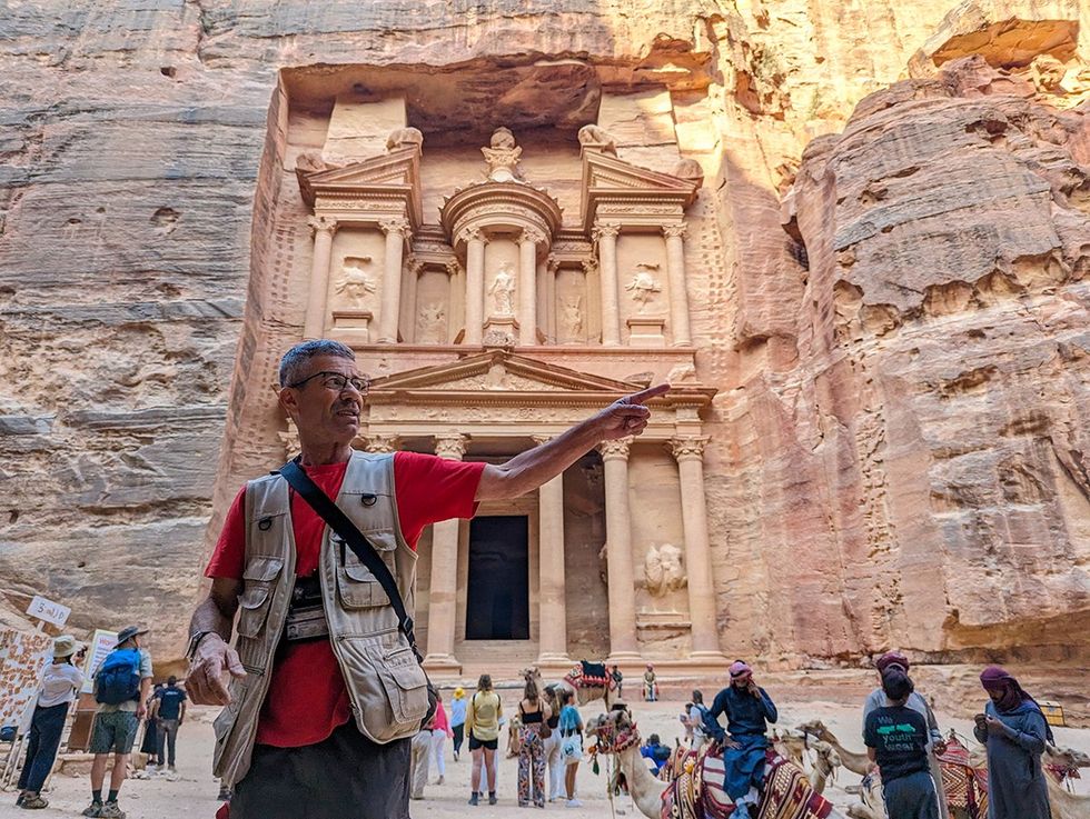 Barry Hoy's LGBTQ+ Syrian Adventure - Intrepid guide Mohammad at Petra