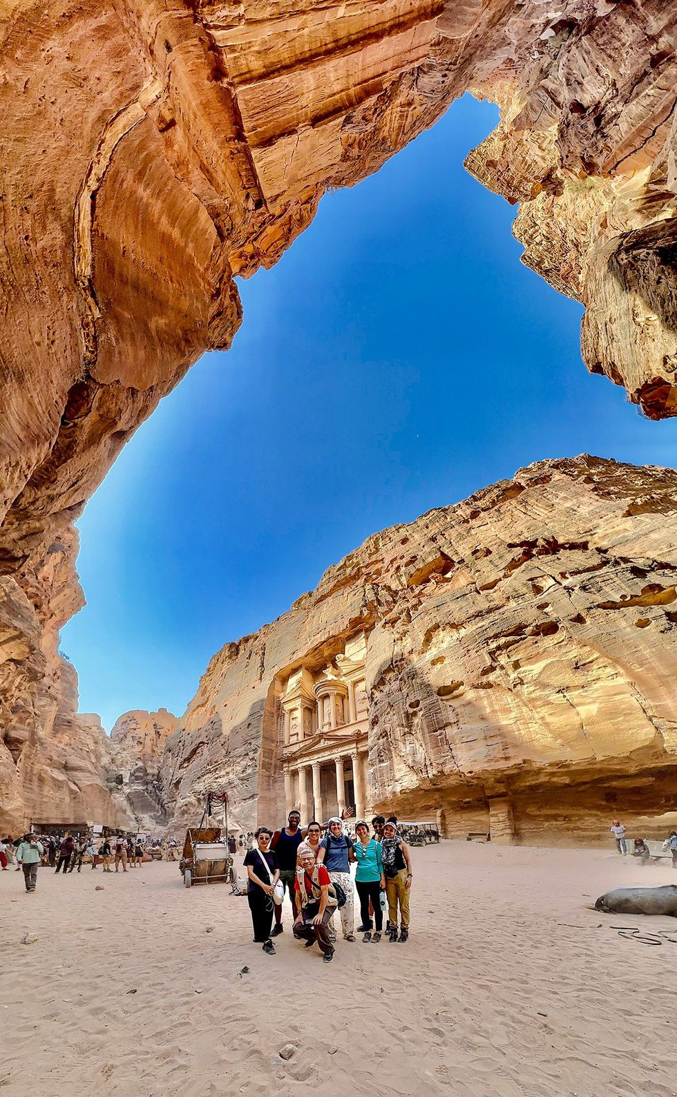 Barry Hoy's LGBTQ+ Syrian Adventure - \u200bThe Intrepid group at the ruins of Petra