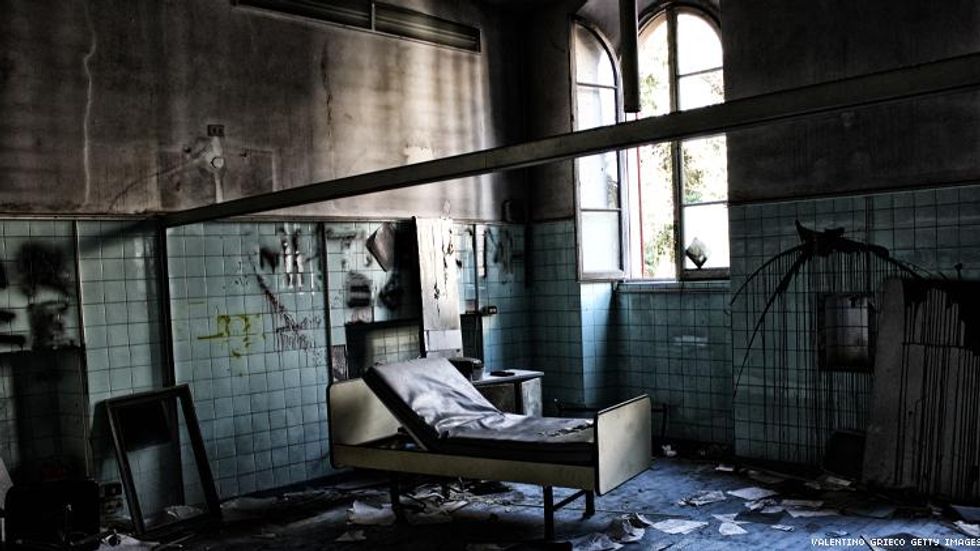 Bed in a Milan Italy asylum