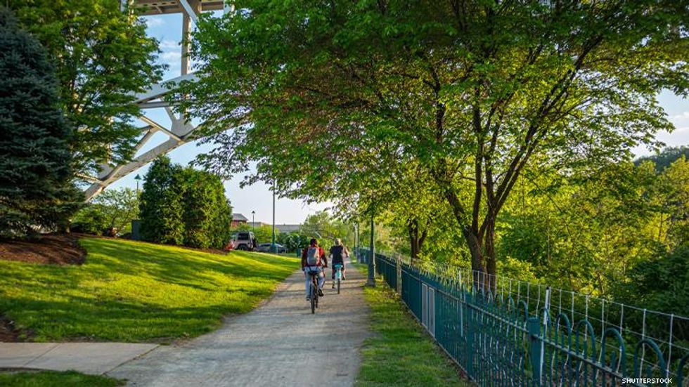 Bike riders in Pittsburgh