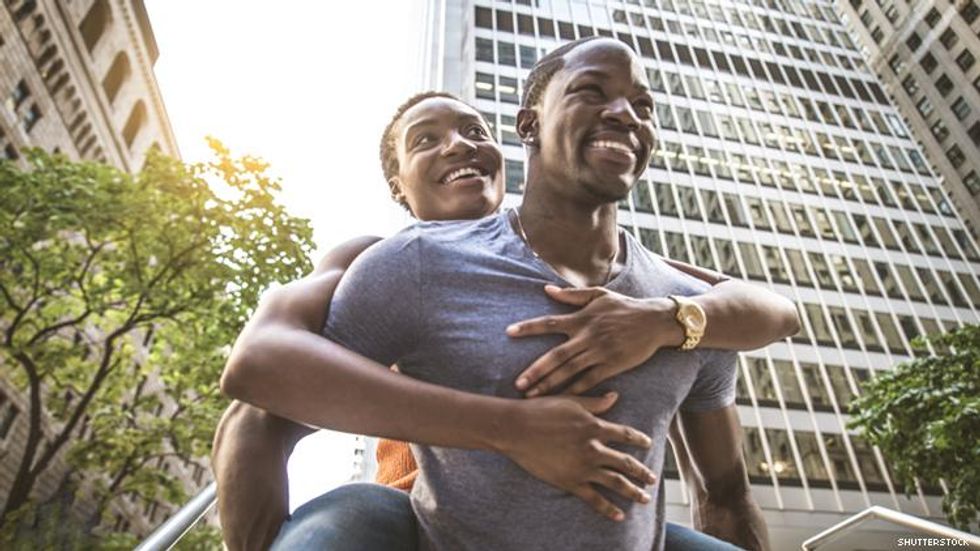 Black gay couple in New York