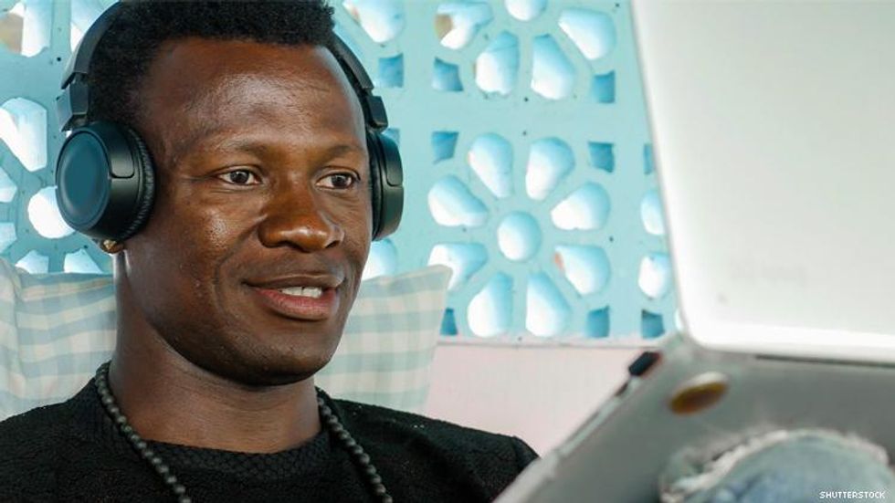 Black man on workation