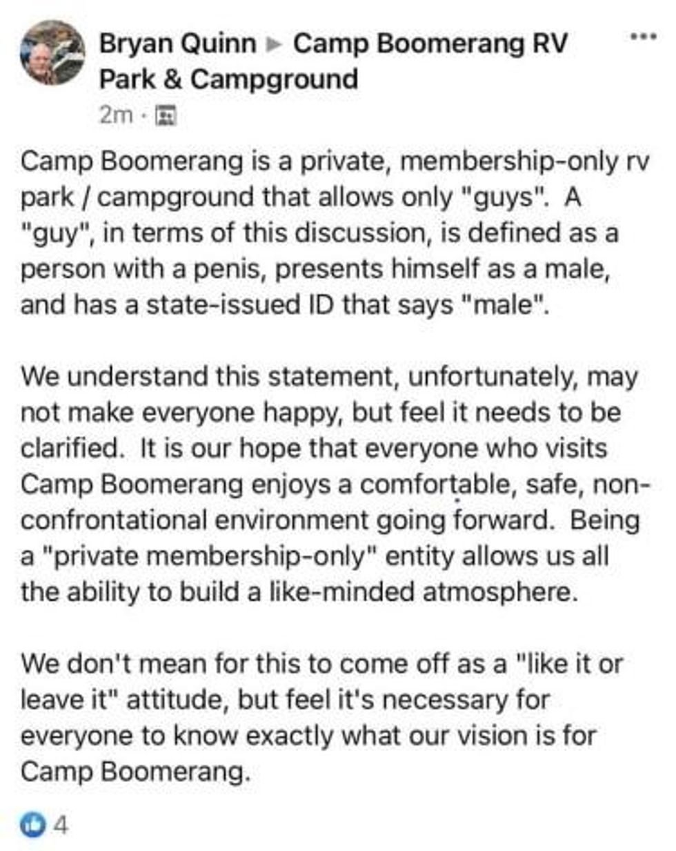 Brian Quinn Facebook comments