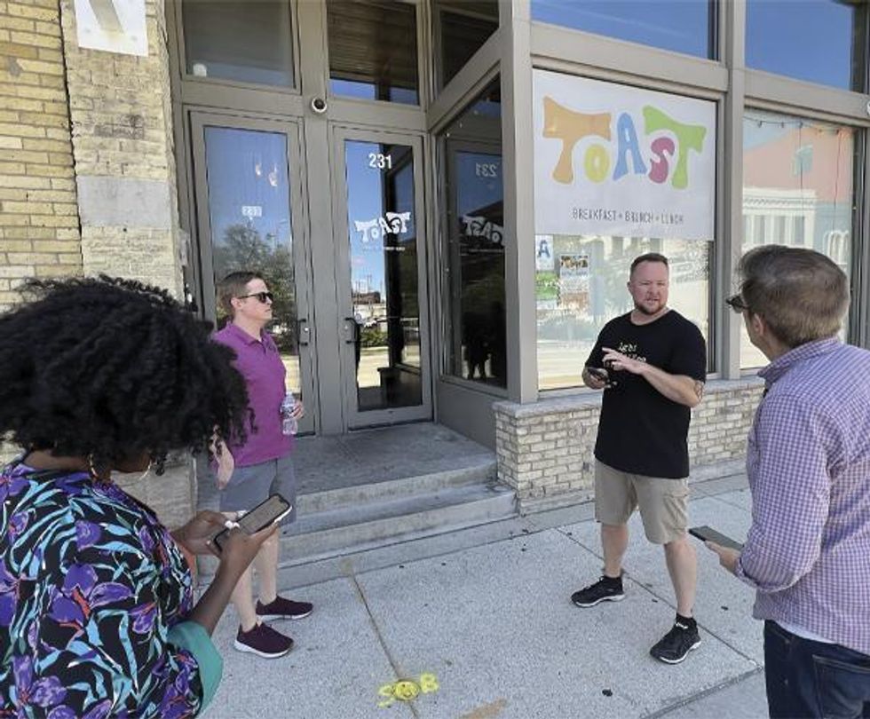 Brice D. Smith, project director of LGBT MilWALKee, discusses the history of the building that once housed C\u2019est La Vie bar