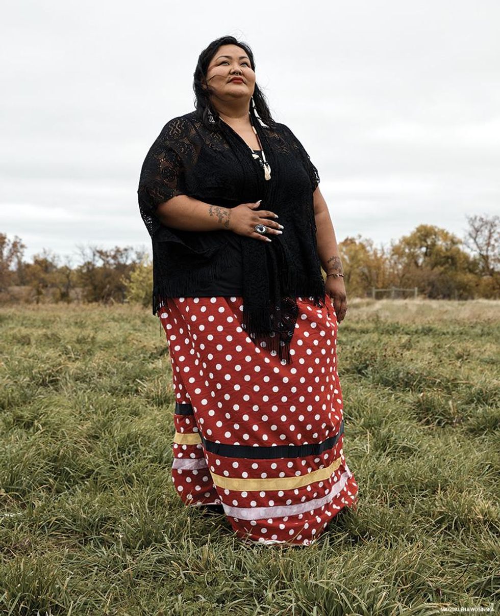 Candi Brings Plenty, an activist who successfully lobbied for South Dakota\u2019s hate crime protection bill to include Native American Two-Spirit people