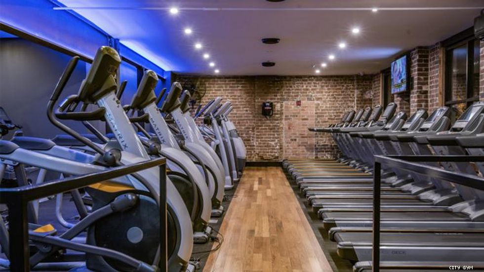 Cardio theater at City Gym