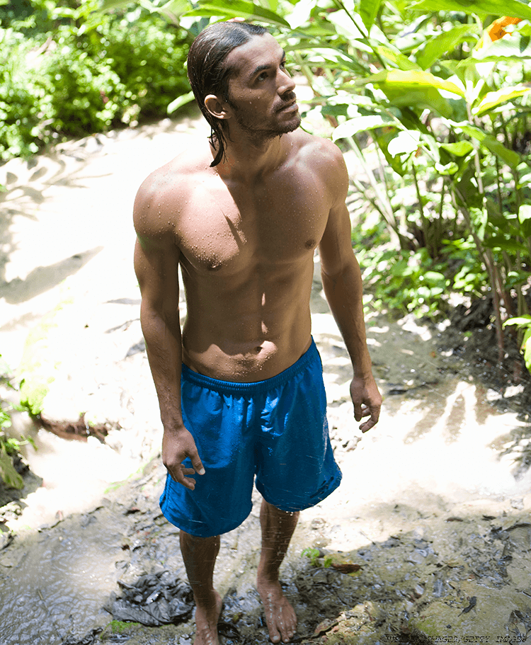 Colombian man after swimming