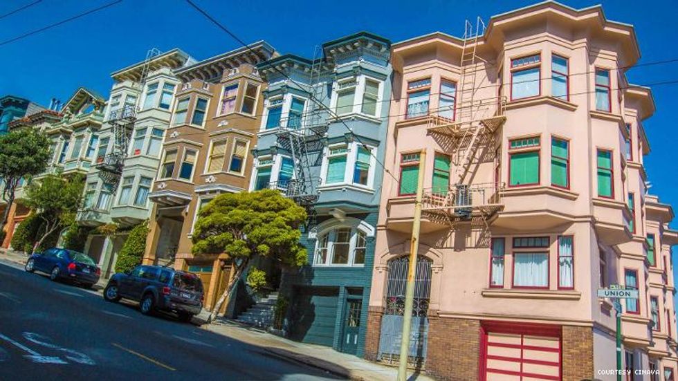 Colorful Victorians in San Francisco