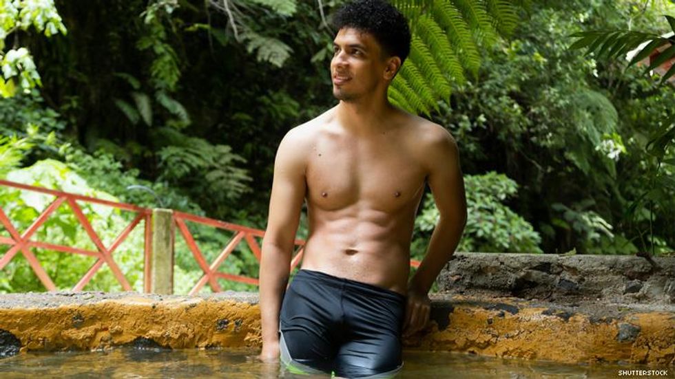 Costa Rican man shirtless