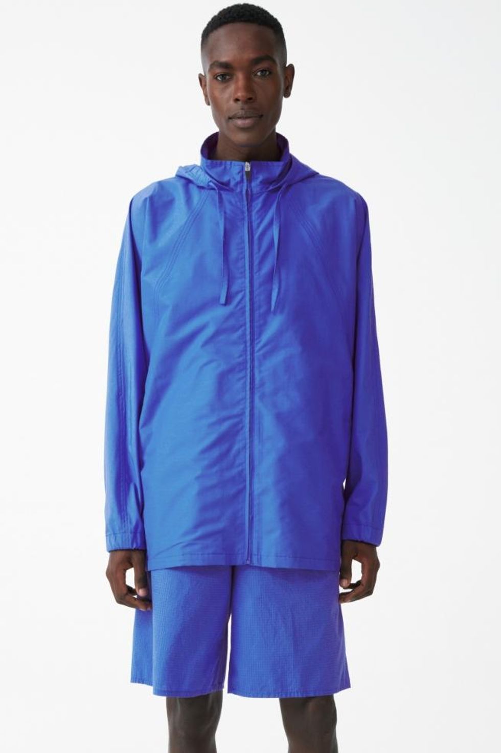 Dark blue organic over sized jacket