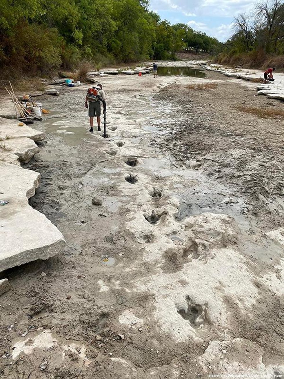 Drought Reveals Ancient Dinosaur Tracks in Texas