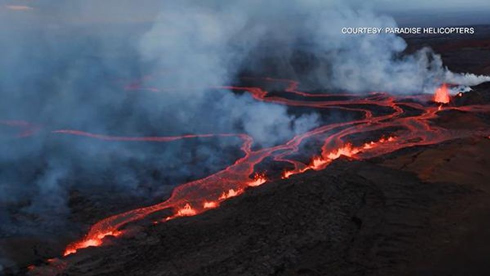 Dueling Eruptions, Lava Flows Threaten Key Hawaiian Highway