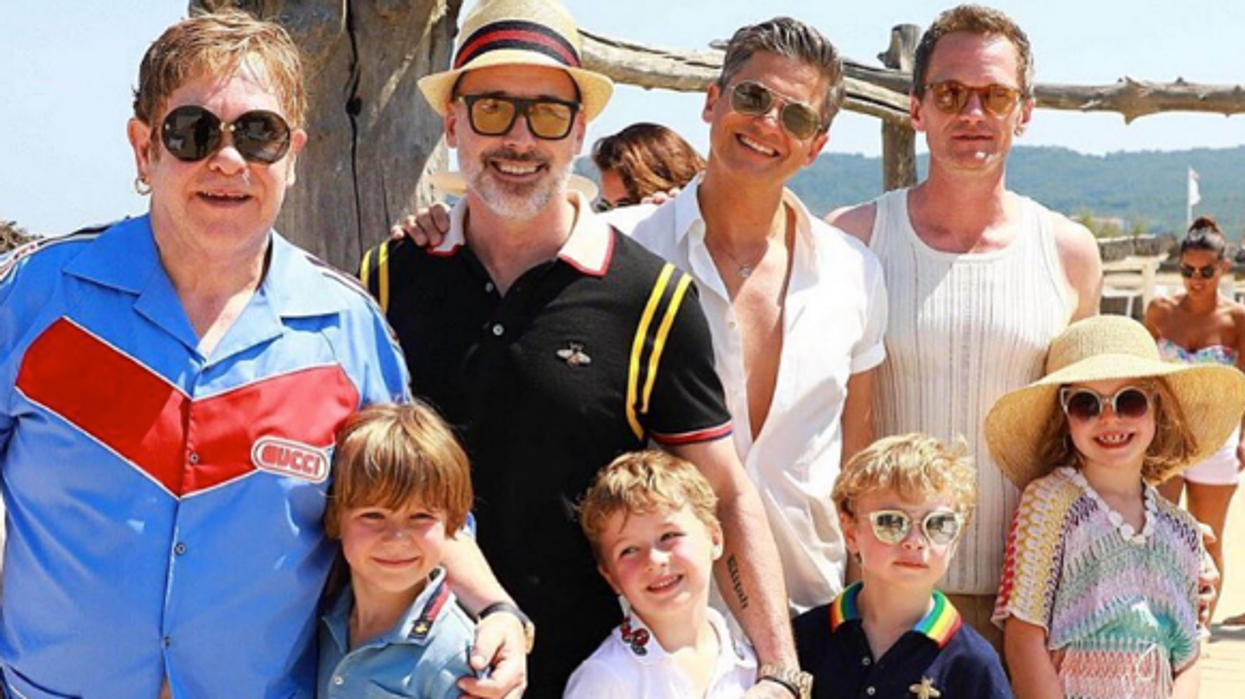 Elton John and Neil Patrick Harris on vacation in France