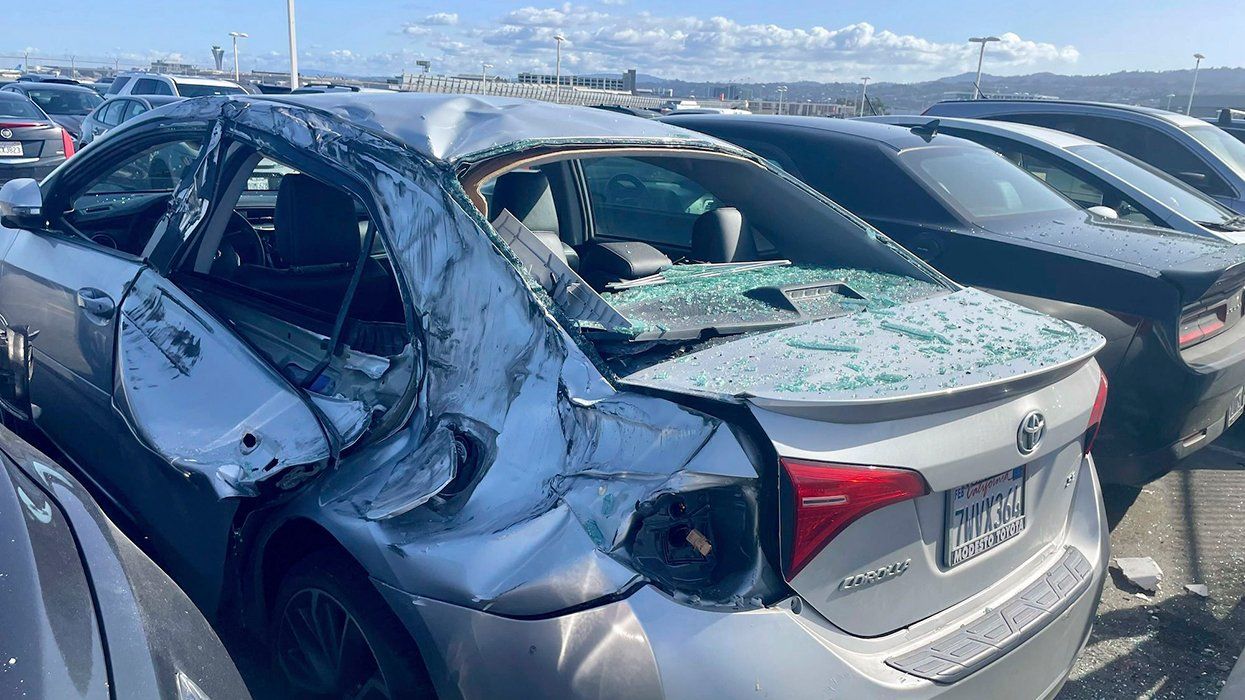 FAA investigates after tire falls off during takeoff - car in parking damaged after it was struck by the tire at SFO
