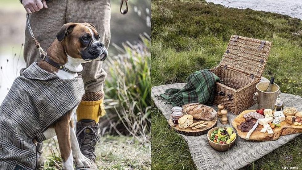 Fife Arms Dog Outfit and Picnic Blanket