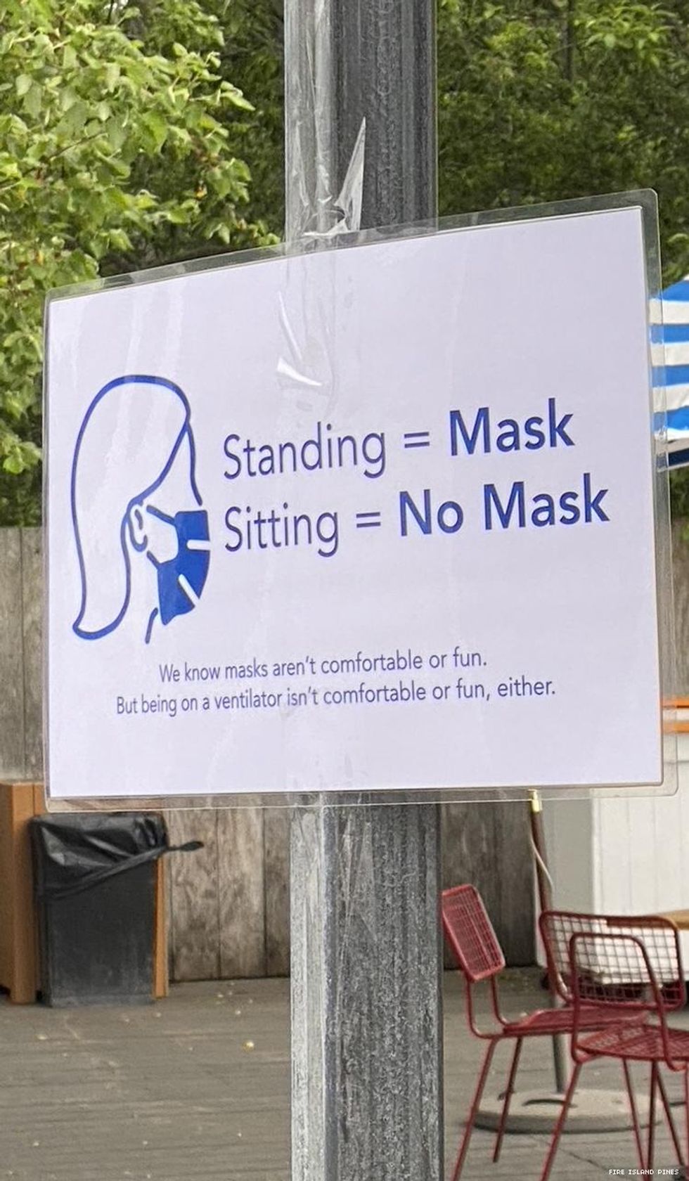 Fire Island mask notice