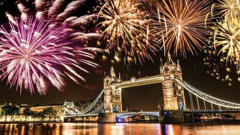 Fireworks Over London Bridge