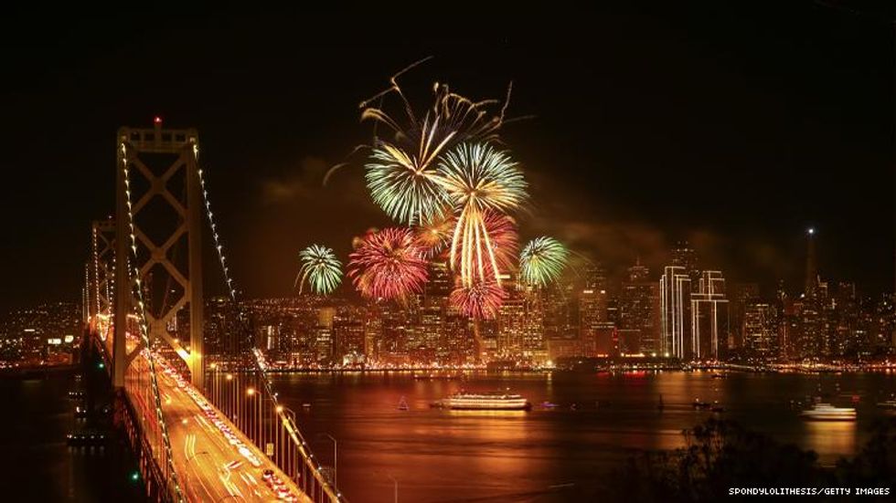 Fireworks Over the San Francisco Bay