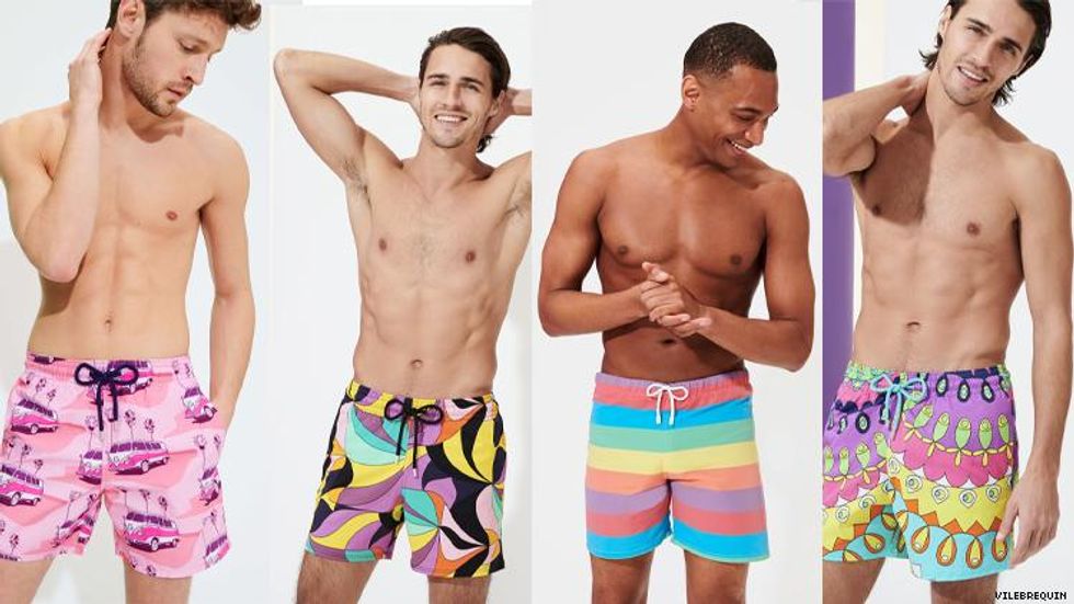 Four vintage Vilebrequin swim trunk prints