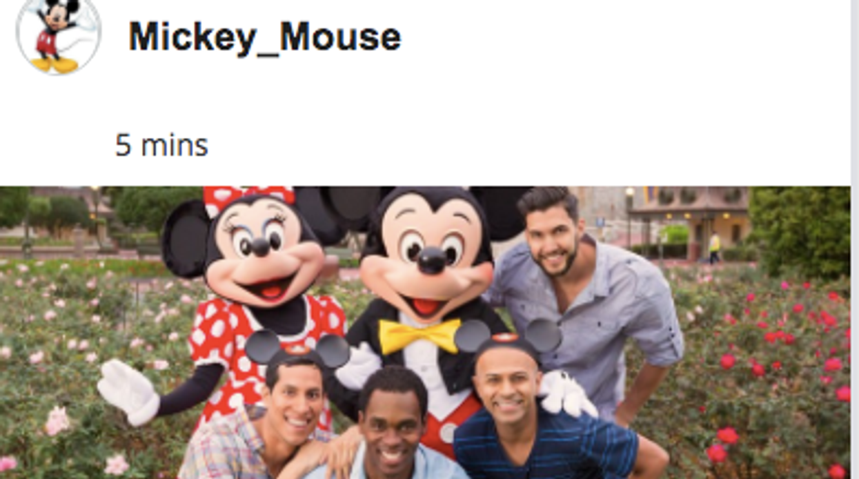 gay screen shot of disney instagram