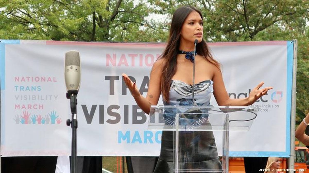 Geena Rocero speaks at 2019 Transgender Visibility March