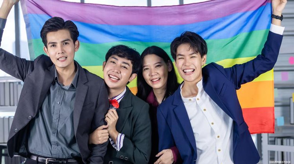 Group of young LGBTQ Asians