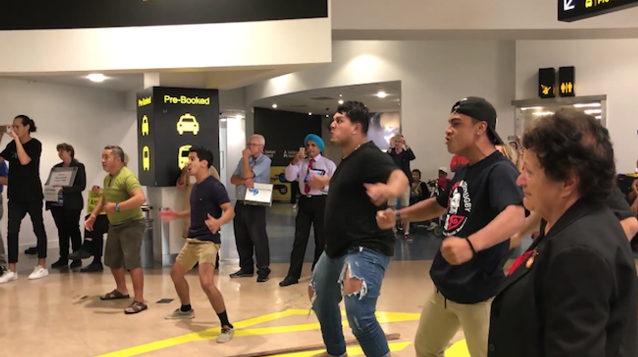 haka at new zealand airport