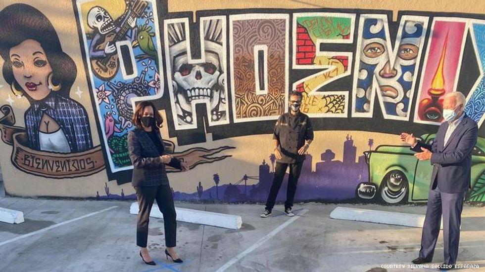 Harris & Biden with Silvana