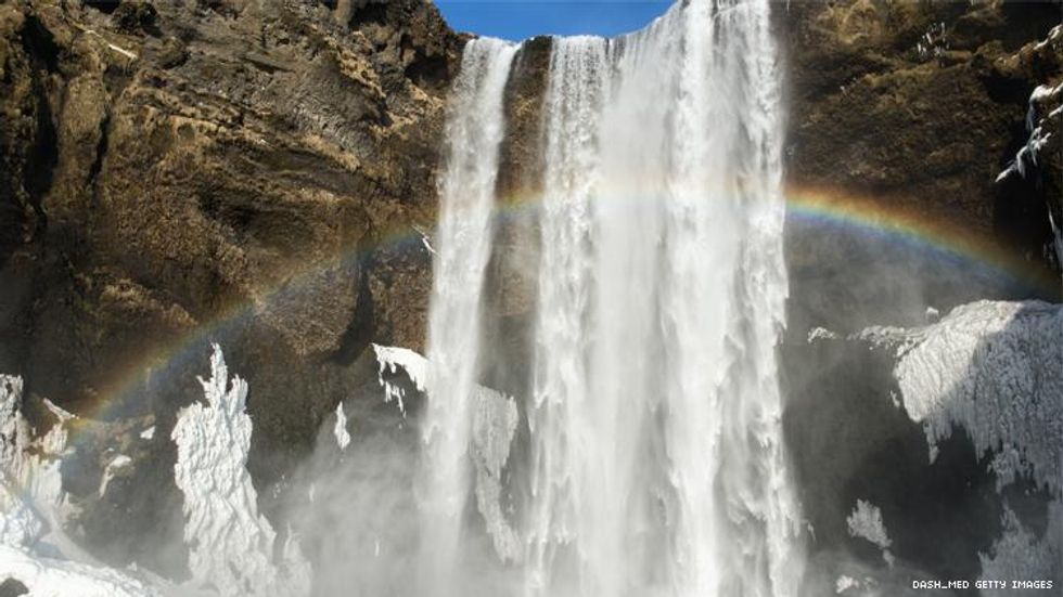 Iceland Skogafoss Waterfall