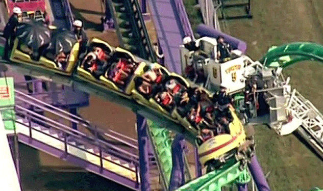 VIDEO: Riders Stuck for Five Hours on Maryland Roller Coaster