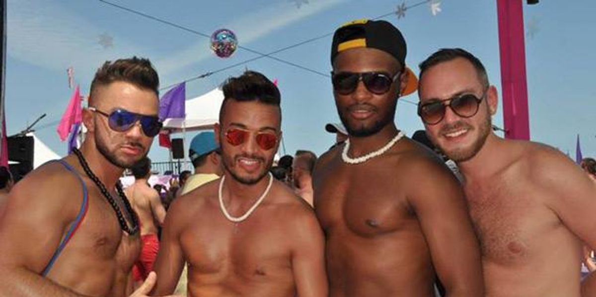 Lesbian Nude Beach Sex Party - PHOTOS: Miami's Winter Party Combines Skin, Philanthropy