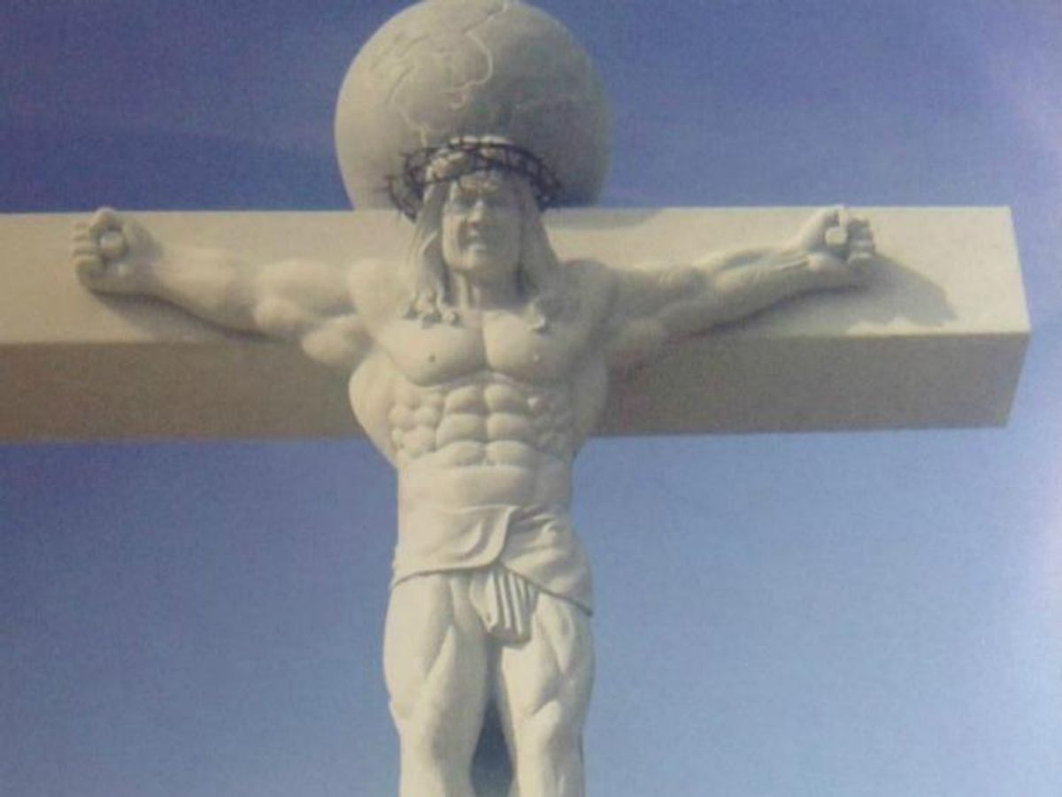 Merry Christmas to this Buff Jesus in South Korea