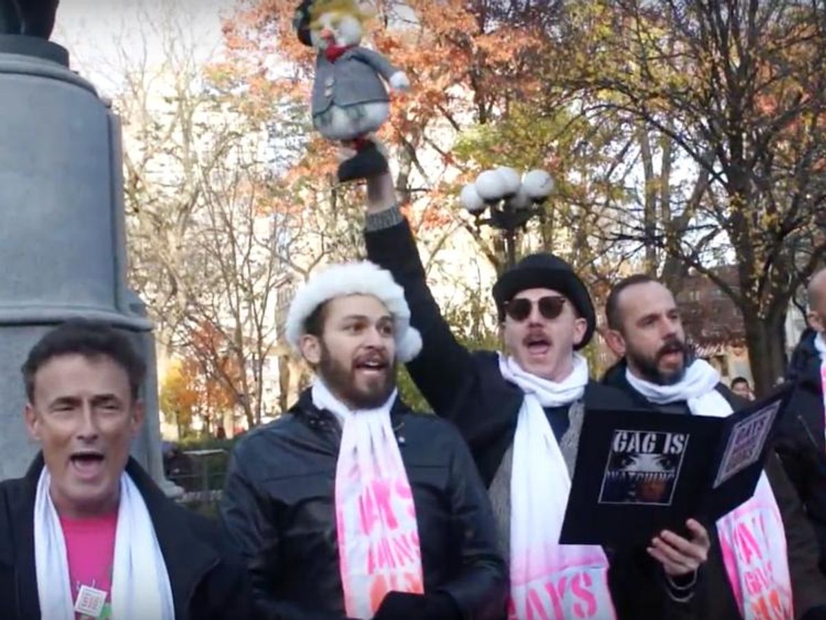 Gays Against Guns Serenade New Yorkers with Satirical Trump Carols