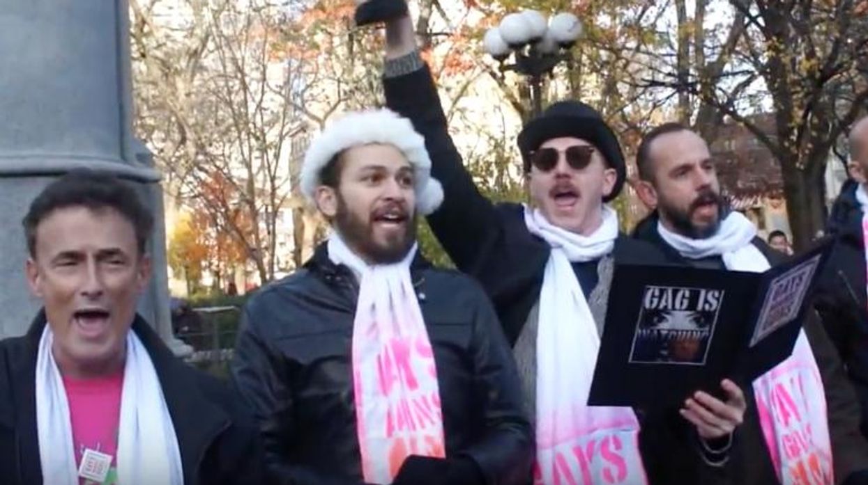 Gays Against Guns Serenade New Yorkers with Satirical Trump Carols
