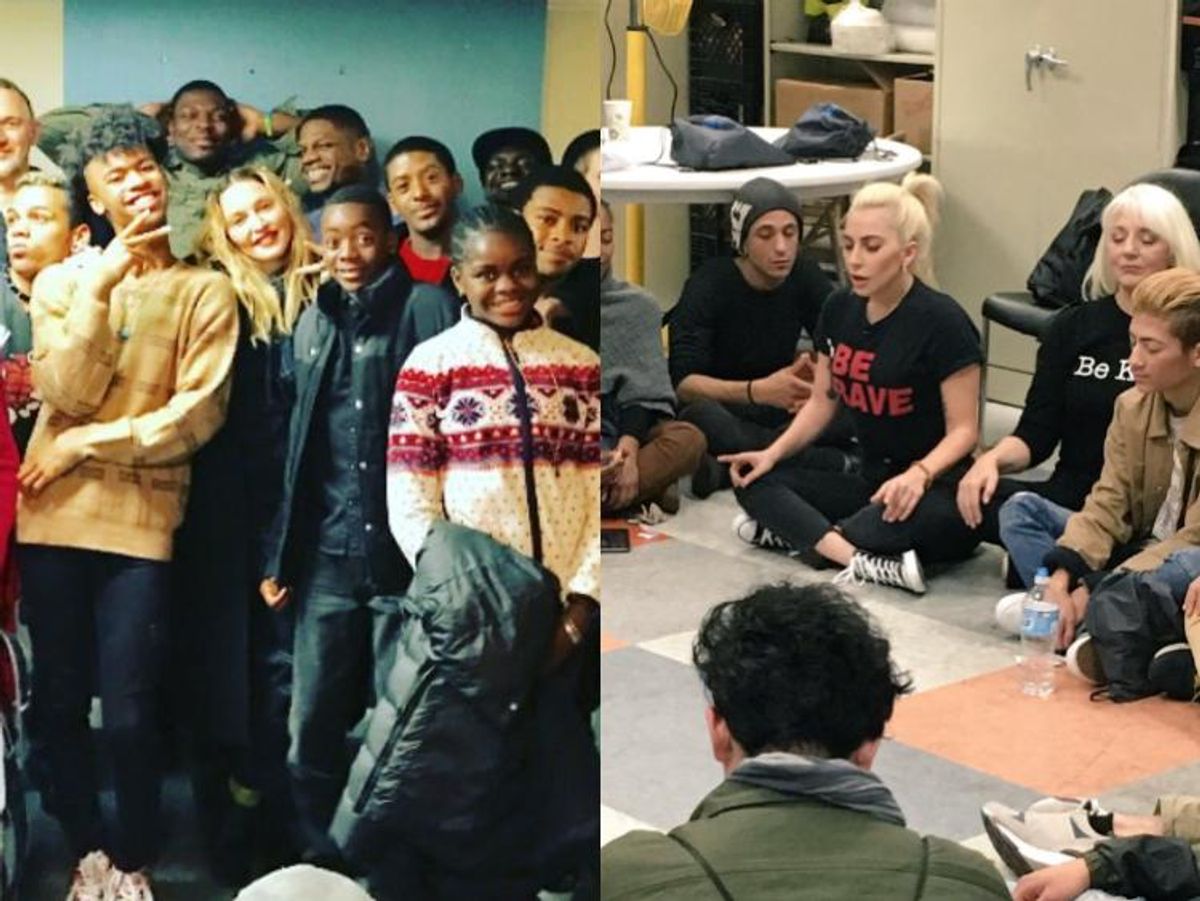 Madonna & Lady Gaga Visit Ali Forney Center's LGBT Youth Over Holidays