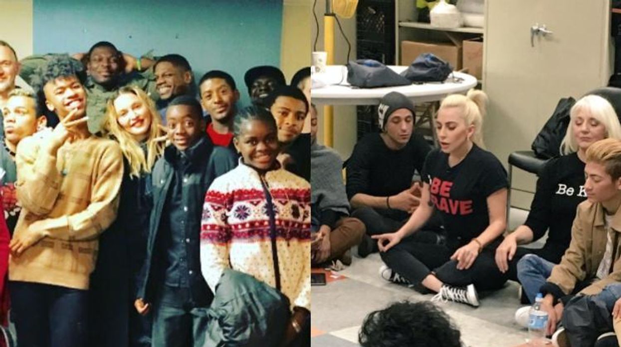 Madonna & Lady Gaga Visit Ali Forney Center's LGBT Youth Over Holidays