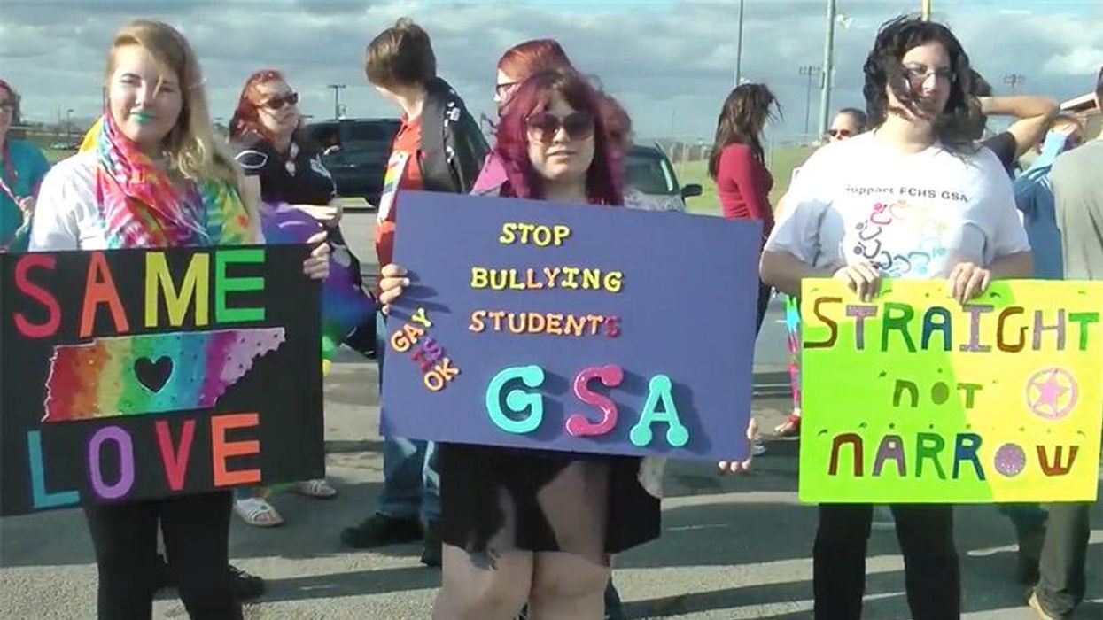 Tennessee GSA Supporters Rally While Hate-Group Leader Calls It 'Vile'
